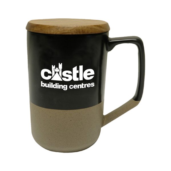 Castle 16 Fl. Oz. Ceramic Mug with Lid